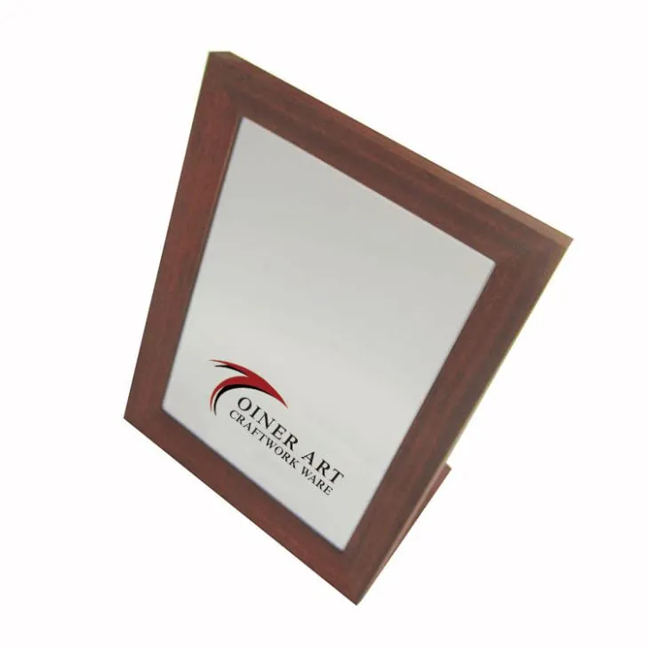 L-образная коричневая деревянная бумажная матовая зеркало
